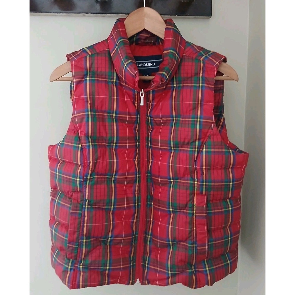 Lands' End Quilted Puffer Vest Goose Down